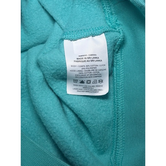 Nike Essential Hoodie Teal Turquoise Mens Medium Pullover Logo - Picture 7 of 7